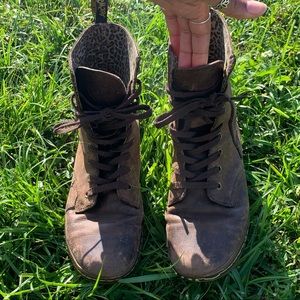 Brown doc martens